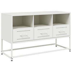 vidaXL TV skapītis, balts, 100,5x39x60,5 cm, tērauds