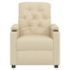 vidaXL atpūtas krēsls, atgāžams, krēmkrāsas audums