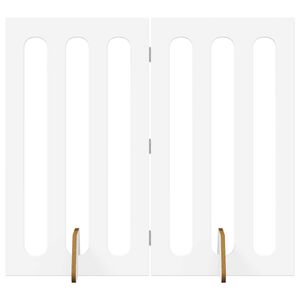 vidaXL Locāmā mājdzīvnieku sēta 2 pcs Balts 100,5 x 38 x 90 cm