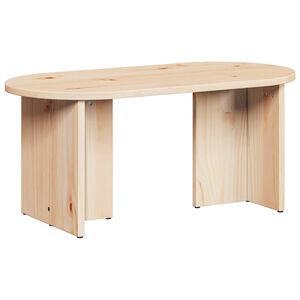 vidaXL Kafijas galdiņ&scaron; Dabiska 80 x 39,5 x 35 cm Priedes masīvkoks