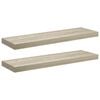vidaXL sienas plaukti, 2 gab., ozolkoka krāsā, 80x23,5x3,8 cm, MDF