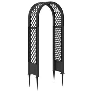 vidaXL Rožu arka ar dūriem Antracīta 97 x 43 x 218 cm PP