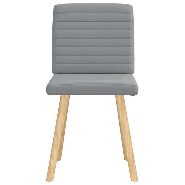 vidaXL virtuves krēsli, 2 gab., gaiši pelēks audums