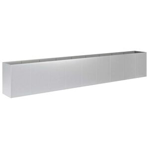 vidaXL Dārza stādītājs Sudraba 360 x 40 x 60 cm Cinkota tērauda