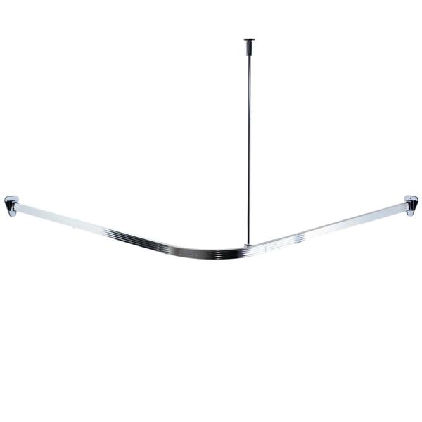 RIDDER universāls stūra du&scaron;as aizkara stienis ar āķī&scaron;iem, hroms, 52500