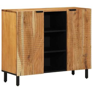 vidaXL Puse ar plauktu Brūna 90 x 33 x 75 cm Cieta mango koksne