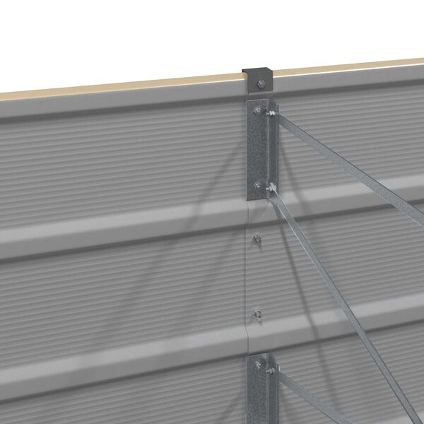 vidaXL Puķu kaste Krēms 400 x 80 x 45 cm Tērauds