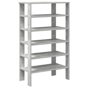 vidaXL apavu plaukts betona pelēks 61x32x105 cm inženierijas koks