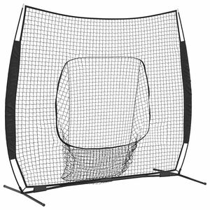 vidaXL Beisbola treniņu tīkls Melna 250 x 106 x 209 cm Poliesters
