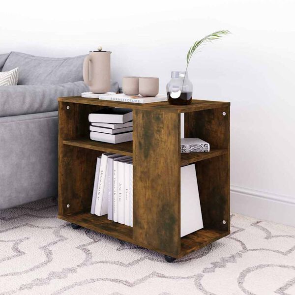 vidaXL galdiņ&scaron;, ozolkoka krāsa, 70x35x55 cm, inženierijas koks