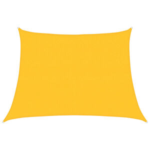 vidaXL saulessarga bura, 160 g/m&sup2;, trapeces formas, dzeltena, 4/5x3 m, HDPE