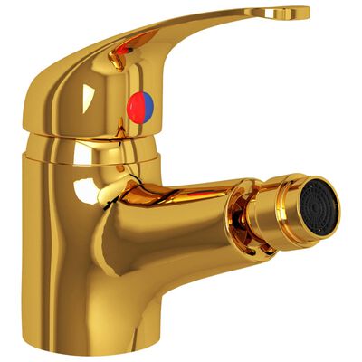 vidaXL vannasistabas bidē jaucējkrāns, 13x12 cm, zelta krāsā