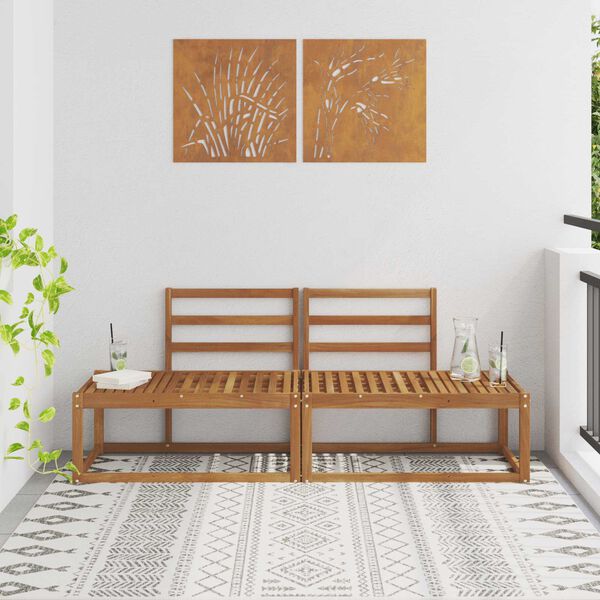 vidaXL Āra galējais dīvāns 2 Gabals Dabiska 182,5 x 63 x 73 cm