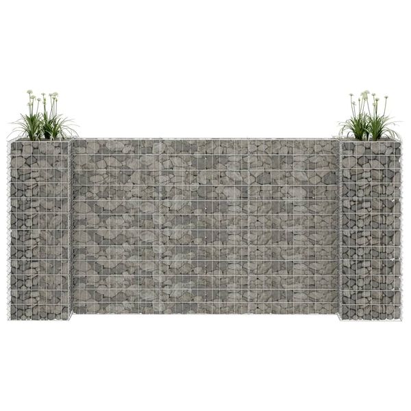 vidaXL H-formas gabions, tērauda stieple, 260x40x120 cm