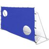 vidaXL futbola vārtu komplekts ar tēmē&scaron;anas sienu, 240x92x150 cm