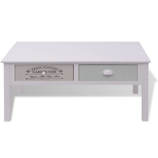 vidaXL kafijas galdiņš, franču stila dizains, koks