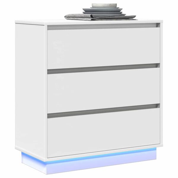 vidaXL Nakts skapītis Balts 71 x 34,5 x 75 cm Inženierijas koks