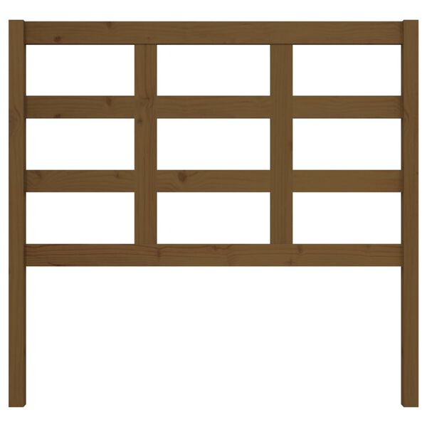 vidaXL gultas galvgalis, medus brūns, 105,5x4x100cm, priedes masīvkoks