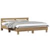 vidaXL Gultas rāmis Artisānā ozols 203 x 185 x 70 cm Inženierijas koks