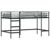 vidaXL Bērnu loft gultas rāmjis Melna 107 x 203 cm Tērauds