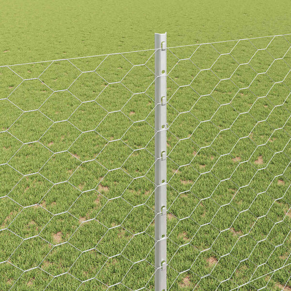 vidaXL Žogs ar stabu Sudraba 1,5 x 100 m Tērauds