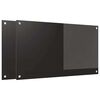 vidaXL Virtuves aizsargpanelis Melna 90 x 50 cm rūdīts stikls