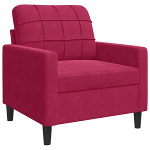 vidaXL atpūtas krēsls, vīnsarkans, 60 cm, samts