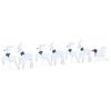 vidaXL LED brieži 7 gab. Sudraba 43 x 18 x 66 cm audums
