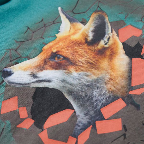 Bērnu krekls ar garām piedurknēm, zilganzaļ&scaron;, 116