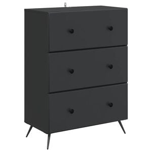 vidaXL Atvilktņu skapis Melns 66 x 34,5 x 90 cm Inženierijas koks