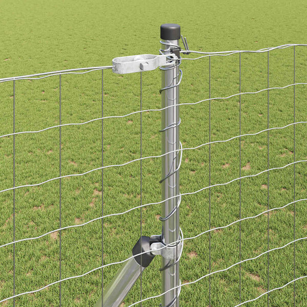 vidaXL Žogs ar stabu Sudraba 1,6 x 10 m Tērauds un PVC