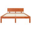 vidaXL Gultas rāmis Vaks brūns 120 x 190 cm Ciets priedes koks