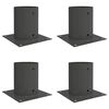vidaXL Apaļais zemes enkurs 4 gab. Antracīta 18 x 18 x 15 cm Metāls