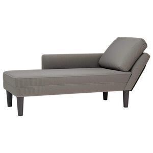 vidaXL Chaise Lounge ar spilvenu gai&scaron;i pelēku velveta audumu