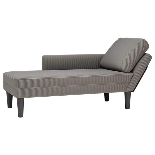 vidaXL Chaise Lounge ar spilvenu gaiši pelēku velveta audumu