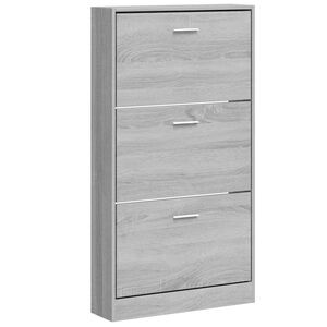 vidaXL apavu plaukts, pelēcīga ozolkoka,59x17x108 cm,inženierijas koks