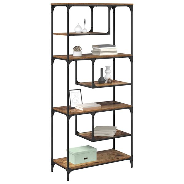 vidaXL Grāmatu skapis Vecs koks 81 x 36 x 176 cm Inženierijas koks