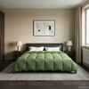 vidaXL Ziemas gultas sega Tiltiņ&scaron; Zaļa 200 x 200 cm Mikro&scaron;ķiedra