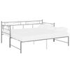 vidaXL izvelkams dīvāna rāmis, pelēks, metāls, 90x200 cm