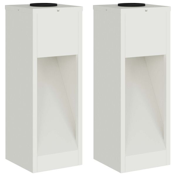 vidaXL Saules LED Ceļa Gaisma 2 pcs Balts Auksti velmēts tērauds