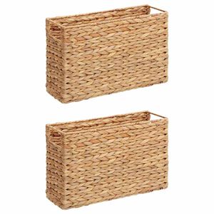 vidaXL Žurnālu grozi 2 pcs Dabiska 39 x 14 x 25 cm Ūdens hiacintes