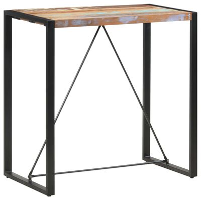 vidaXL bāra galds, 110x60x110 cm, pārstrādāts masīvkoks