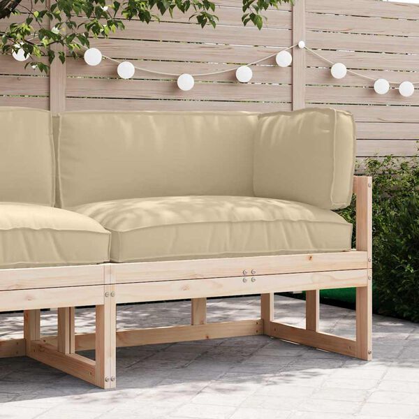 vidaXL Kastī&scaron;u spilvenu komplekts 3 pcs Bē&scaron;a Oksforda audums