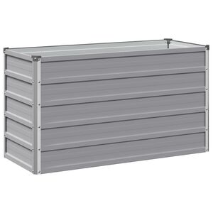 vidaXL Paaugstināta dārza gulta Pelēka 100 x 40 x 55 cm