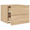 vidaXL sienas naktsskapīši ar LED apgaismojumu, 2 gab., ozola krāsa