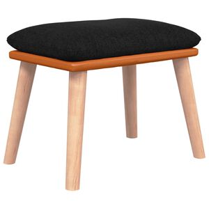 vidaXL kājsoliņ&scaron;, 45x29,5x35 cm, melns, audums un mākslīgā āda