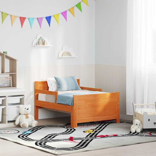 vidaXL Gultas rāmis Vaks brūns 80 x 200 cm Inženierijas koks