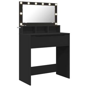 vidaXL Guļamistabas ģērb&scaron;anās galdiņi Melns 80 x 39,5 x 135 cm