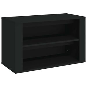 vidaXL apavu plaukts, melns, 75x35x45 cm, inženierijas koks