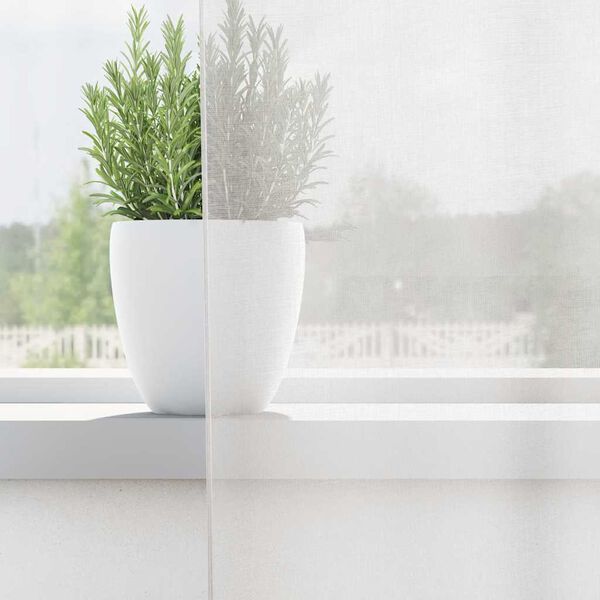 vidaXL voile aizkari ar starplikām, 2 gab., balti